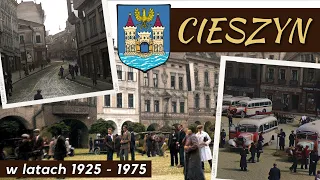 The town of Cieszyn in old color photographs from 1925 - 1975 / Poland