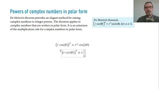 54g Powers of complex numbers in polar form