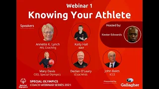 Coach Webinar Series 2021, presented by Gallagher – Webinar 1 - ‘Knowing Your Athlete’.