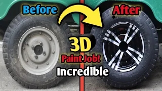 TURN YOUR STEEL RIMS WHEELS INTO MAGS | JUST BY 3D PAINTING - IN UNDER 3 MINUTES!