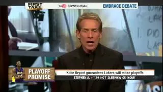 Skip Bayless & Stephen A. Smith on Kobe Bryant Predicts Lakers Will Make Playoffs | ESPN First Take