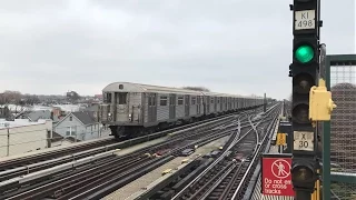 NYC Subway HD 60 FPS: Budd R32 A Train @ 80th Street - Hudson Street (12/7/16)