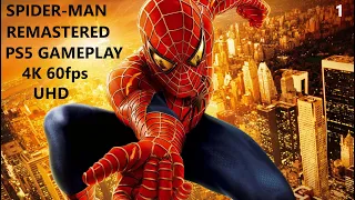 Spider-Man PS5 Remastered - The Amazing Suit Beautiful Free Roam & Combat - 4K Ray Tracing Gameplay