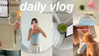 REALISTIC HOME VLOG☁️ cozy day, resting + productive & hot girl walks