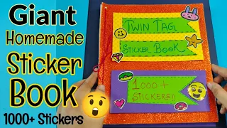 Biggest homemade sticker book ever!! 😱😳 How to make sticker book / 1000+ Diy Homemade Sticker book🤫🤐