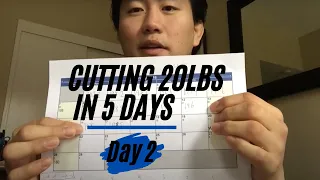 Cutting 20lbs in 5 days: Day 2