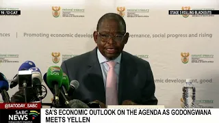 SA's economic outlook on the agenda as Godongwana meets Yellen