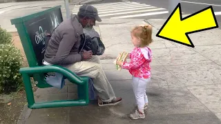 Girl Gives Her Sandwich To A Homeless Man. The Next Day, Cops Knock On The Door