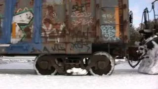 HD: Norfolk Southern High Hood and Winter Snow