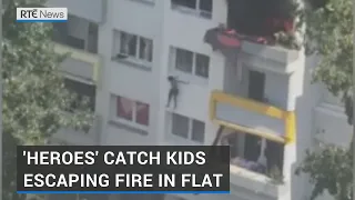 'Heroic' residents catch young boys jumping to escape apartment fire in France