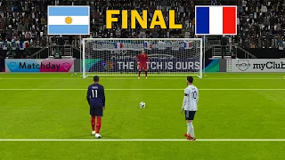 ARGENTINA vs FRANCE - Final FIFA World Cup 2026 - Penalty Shootout | Messi vs Mbappe | PES