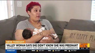 Surprise woman says she didn't know she was pregnant