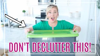 25 Things You Should NOT Declutter!! CLUTTER FREE LIVING| MINIMALISM