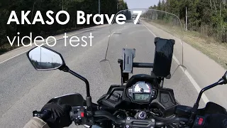 Akaso Brave 7 видео тест на мотоцикле. Стабилизация, 4К, звук встроенного микрофона