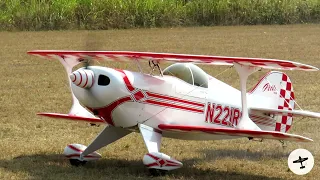 HUGE 1:1,7 RC EMHW PITTS S1S SCALE AEROBATICS w/ SMOKE | Flight 1