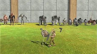 INFERNALS VS MUTANT PRIMATES WITH OLD GORO + ANCIENT HUMANS  - Animal Revolt battle Simulator