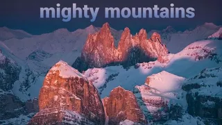 4K aerial footage over the odle mountains in south tyrol italy