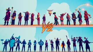 WILD WEST DLC + FARMER DLC vs ICE AND FIRE TEAM  - Totally Accurate Battle Simulator | TABS