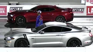 2019 ZL1 vs 2019 Mustang GT and vs GT-R Nissan - drag race