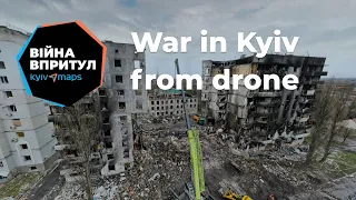 War in Kyiv from drone. Borodyanka, Bucha, Horenka, Makariv (part 6)