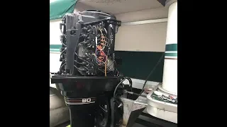 Mercury 90hp Carb fix  Getting the Pontoon Lake ready!