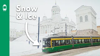 Trams in Snow! || Here in Helsinki