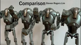 Hot Toys Comparison Super Battle Droids B2s MMS682 Star Wars Attack of the Clones 1:6 Scale Figures