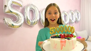 ПОДАРУНКИ для Насті на 5 000 000 підписників ВЛОГ My little Nastya