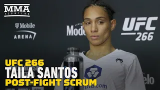 Taila Santos On Roxanne Modafferi’s Durability: ‘She Doesn’t Stop’ | UFC 266 | MMA Fighting