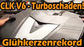 Mercedes CLK V6 320 - Turboschaden! 😱 Glühkerzenwechsel V6 - wird der Rekord gehalten? Gewinnspiel 🤗