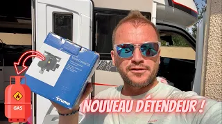 Installation du Truma Control sur notre Challenger 380. Détendeur avec capteur de choc !!