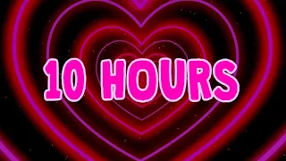 Double Neon Love Heart Tunnel Particles Background 10 hours | Full HD 60fps Background Disco Pink