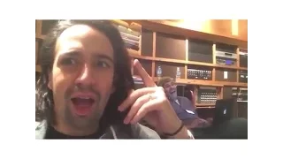 Lin Manuel Miranda's hilarious reaction to Groffsauce's burp while singing You'll Be Back