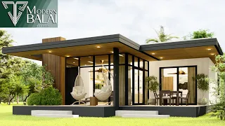 Simple House Design 3-Bedroom Small Farmhouse Idea | 8.7x14 Meters