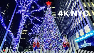 🎄4K 2022 NYC Christmas Walk/Rockefeller Center, Radio City Music Hall, Saks Fifth Avenue 紐約曼哈頓最美聖誕樹