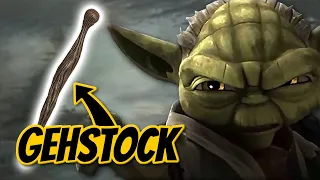 Warum benutzt Yoda einen Gehstock?