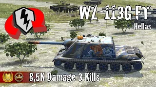 WZ-113G FT  |  8,5K Damage 3 Kills  |  WoT Blitz Replays