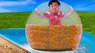 I Put 10 Million Orbeez in a BUBBLE BALL