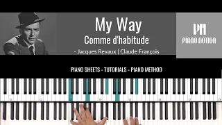 My Way - Frank Sinatra - Elvis Presley (Sheet Music - Piano Solo - Piano Cover - Tutorial)