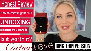 UNBOXING CARTIER LOVE RING WEDDING BAND (SMALL/THIN VERSION) Sizing Tips, Fit, Pros & Cons, Review..