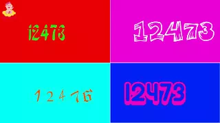 QUAD VISION counting numbers 1 to 20,000 in multi - color fonts surprise