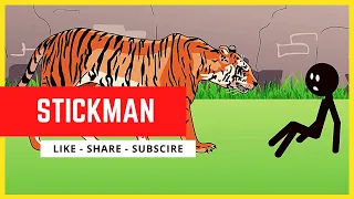 Best Stickman Funny Moments for Kids  | Animal Mentalist Fighting