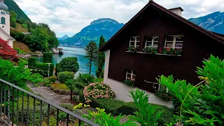 Most beautiful Switzerland village - Walking along the lake