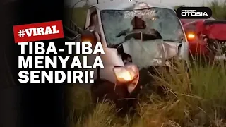 Horor! Mobil Kecelakaan Setahun Lalu Lampunya Nyala Sendiri