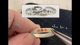Learn to Flush Set Stones in a Metal Clay Ring