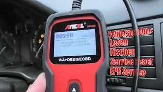 Praxis test ANCEL VD500 OBD II Scanner - Service reset - EPB Service