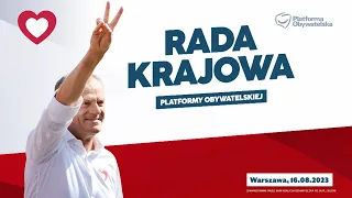 Donald Tusk: Rada Krajowa Koalicji Obywatelskiej, 16.08.2023