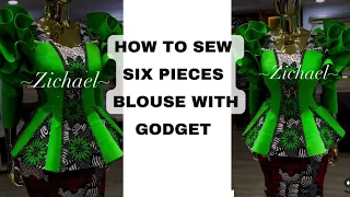 How To Sew Six Pieces Bustier Blouse with Godget