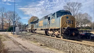 Railfanning Raleigh & Cary NC ft. CSX and UP Power & Jingle Bells Horn Show