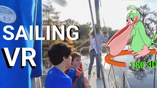 On a Sailboat Down the Bayou: 5.7 K Evo Insta 360 3D VR